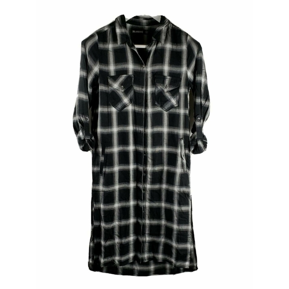 Blank NYC Plaid Duster Button Down Shirt XS NWT - Picture 8 of 11
